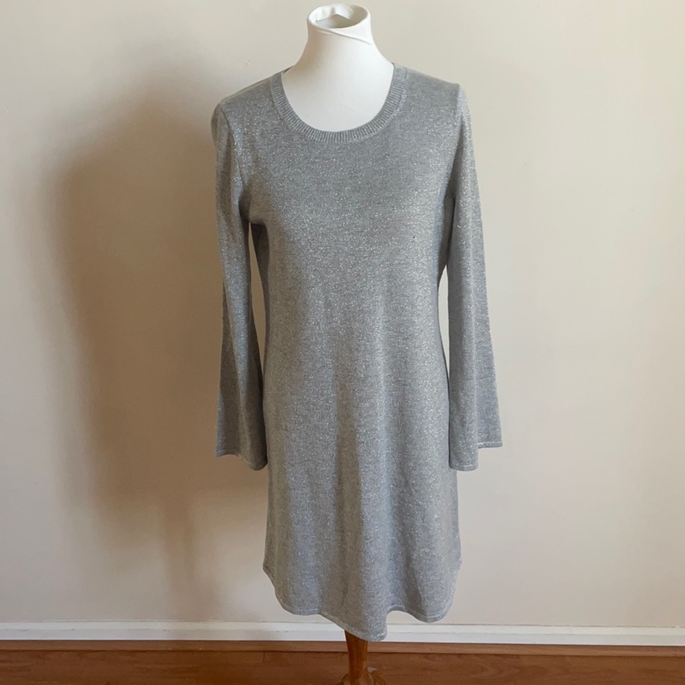 Silver sweater dress